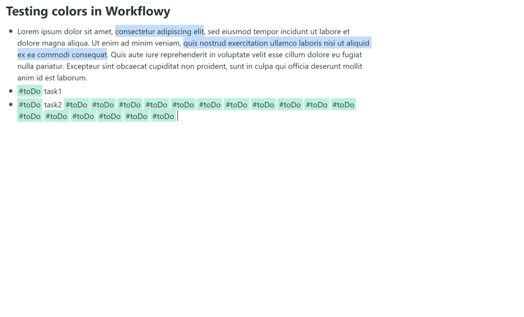 Workflowy Color Header Colors – Workflowy