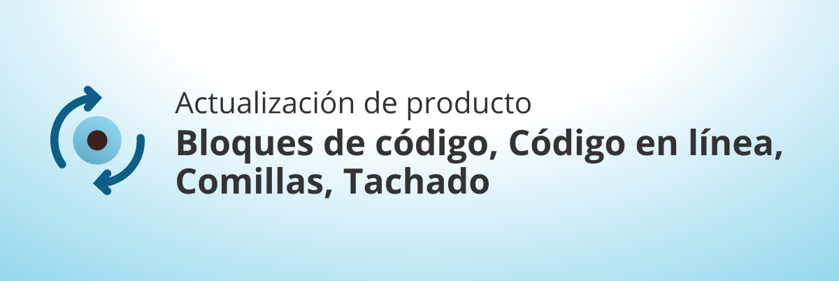 product update text formats - spanish