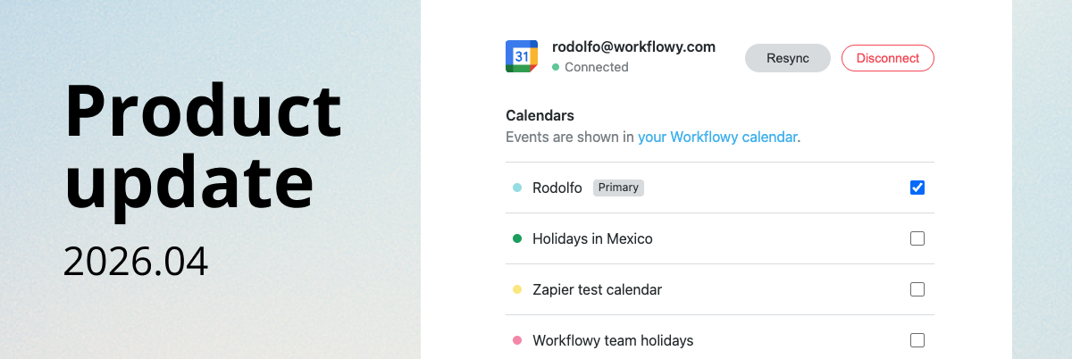 product update 2026.04