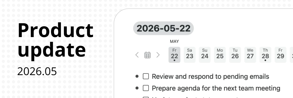 product update 2026.05